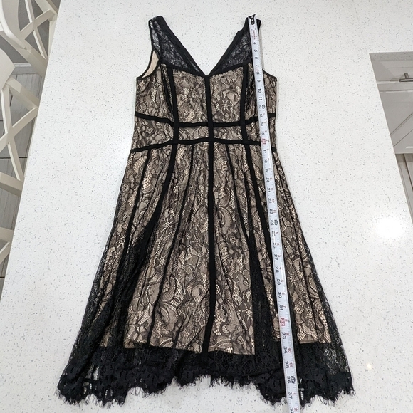 Torrid black lace strappy skater mini dress, V neck, sleeveless, size 10 - Picture 6 of 10